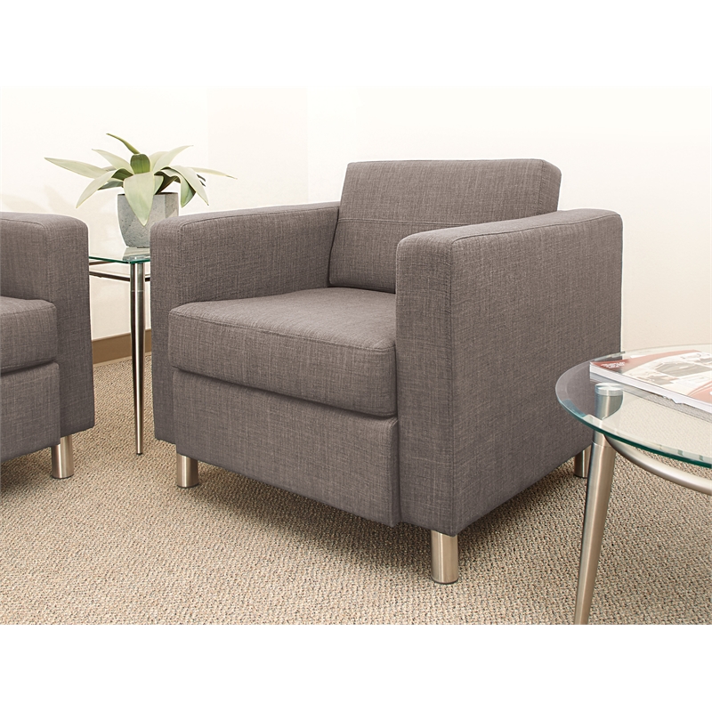 Scranton & Co Contemporary Club Armchair in Cement Gray Fabric