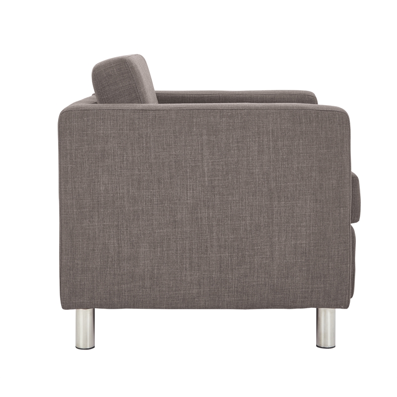 Scranton & Co Contemporary Club Armchair in Cement Gray Fabric
