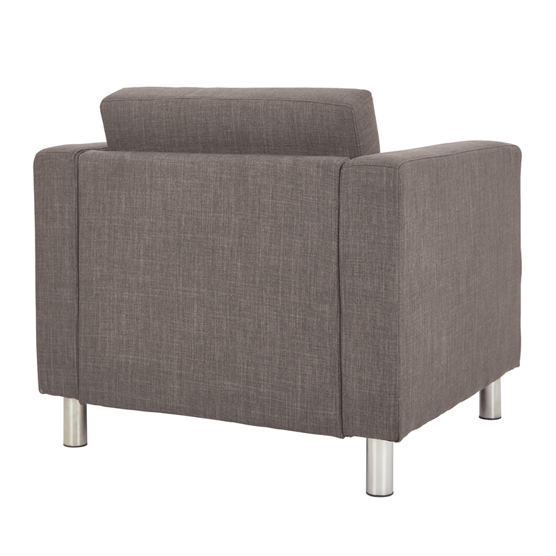 Scranton & Co Contemporary Club Armchair in Cement Gray Fabric