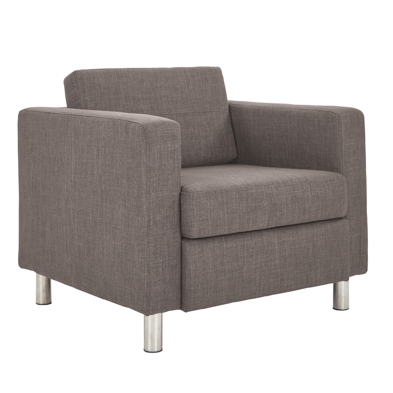 Scranton & Co Contemporary Club Armchair in Cement Gray Fabric