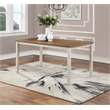 Scranton & Co 7-Piece Wood Dining Set in Tobacco Top and Cream Base