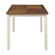 Scranton & Co 7-Piece Wood Dining Set in Tobacco Top and Cream Base