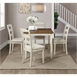 Scranton & Co 47-Inch 5-Piece Wood Dining Set in Tobacco and Cream Finish