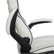 Scranton & Co White Faux Leather Gaming Chair with Lumbar Support