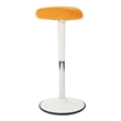 Scranton & Co Adjustable Perch Seat 24 to 34 Inches in Orange and White