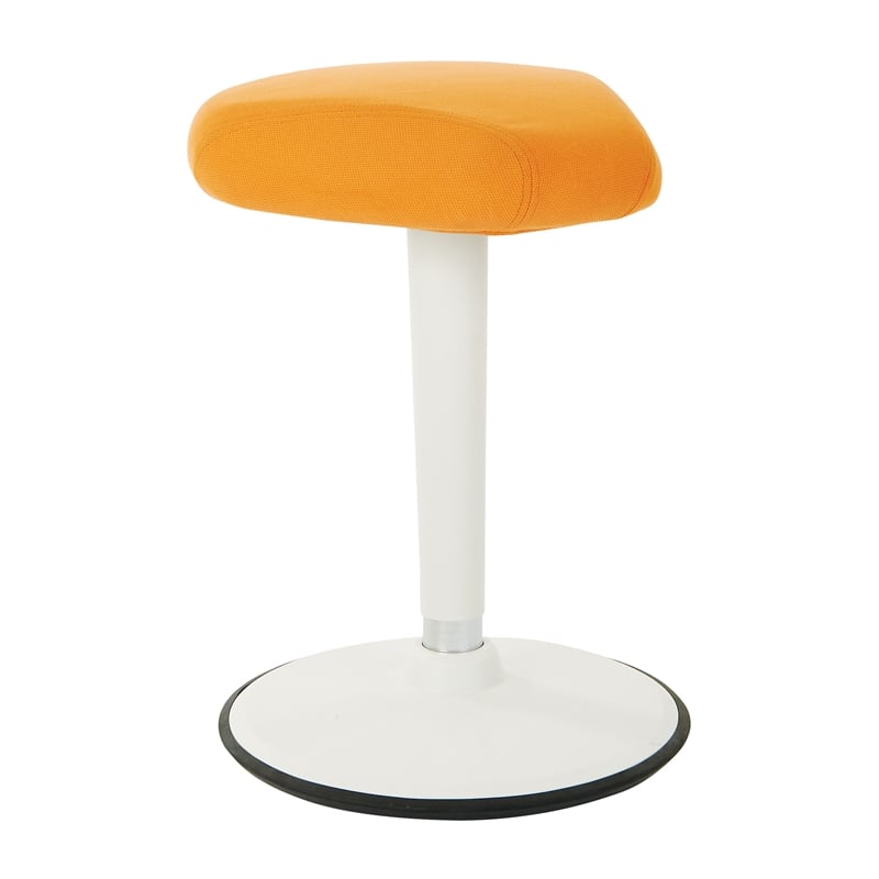 Scranton & Co Adjustable Perch Seat 24 to 34 Inches in Orange and White