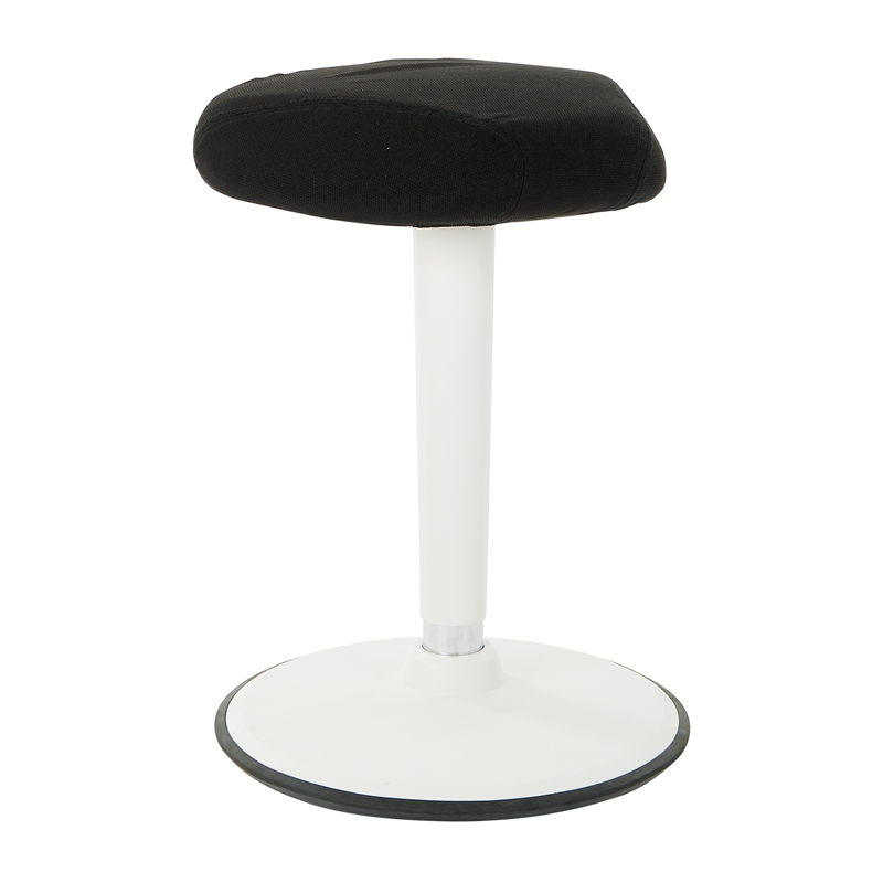 Scranton & Co Adjustable Perch Seat 24 to 34 Inches in Black and White