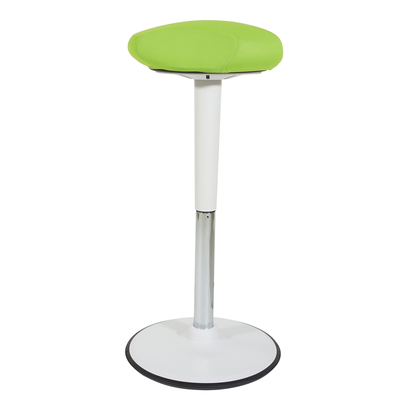 Scranton & Co Adjustable Perch Seat 24 to 34 Inches in Green and White