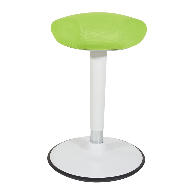 Scranton & Co Adjustable Perch Seat 24 to 34 Inches in Green and White