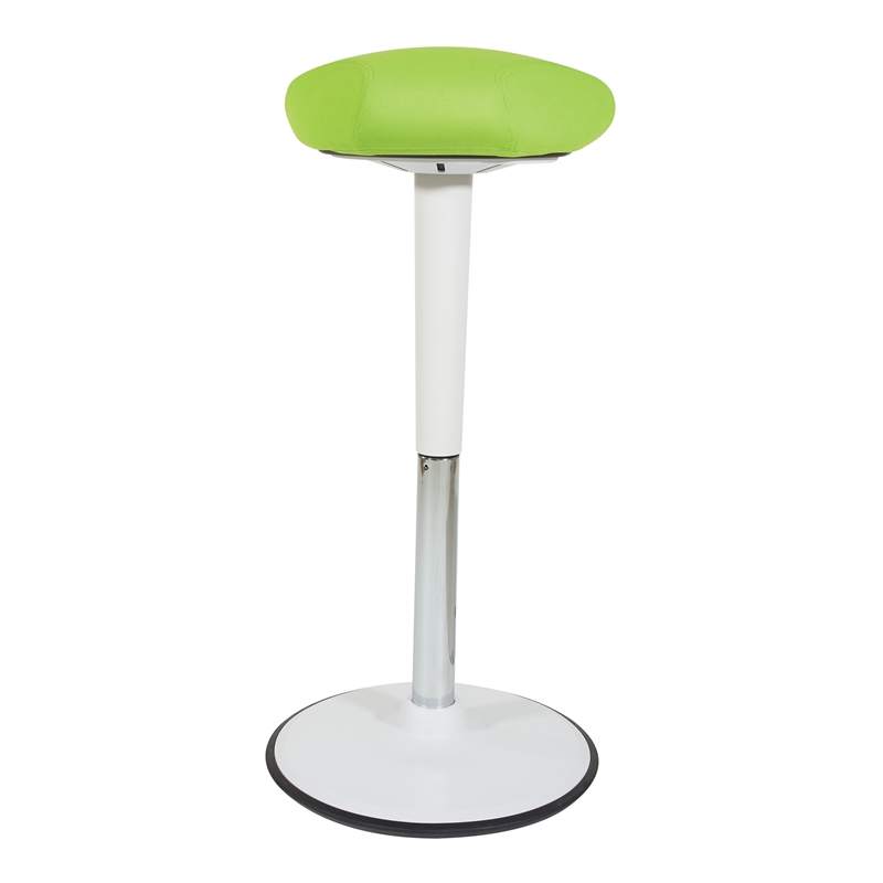 Scranton & Co Adjustable Perch Seat 24 to 34 Inches in Green and White