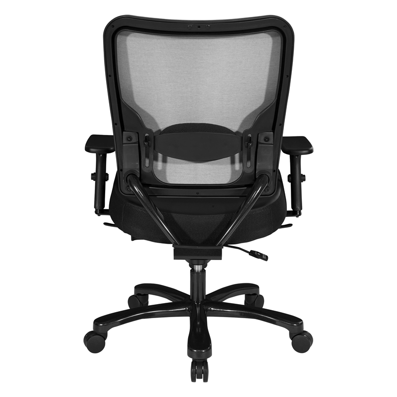 Scranton & Co Big & Tall Ergonomic Office Chair in Black Fabric