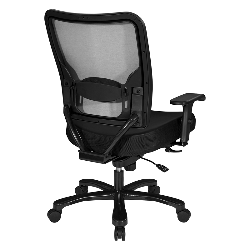 Scranton & Co Big & Tall Ergonomic Office Chair in Black Fabric