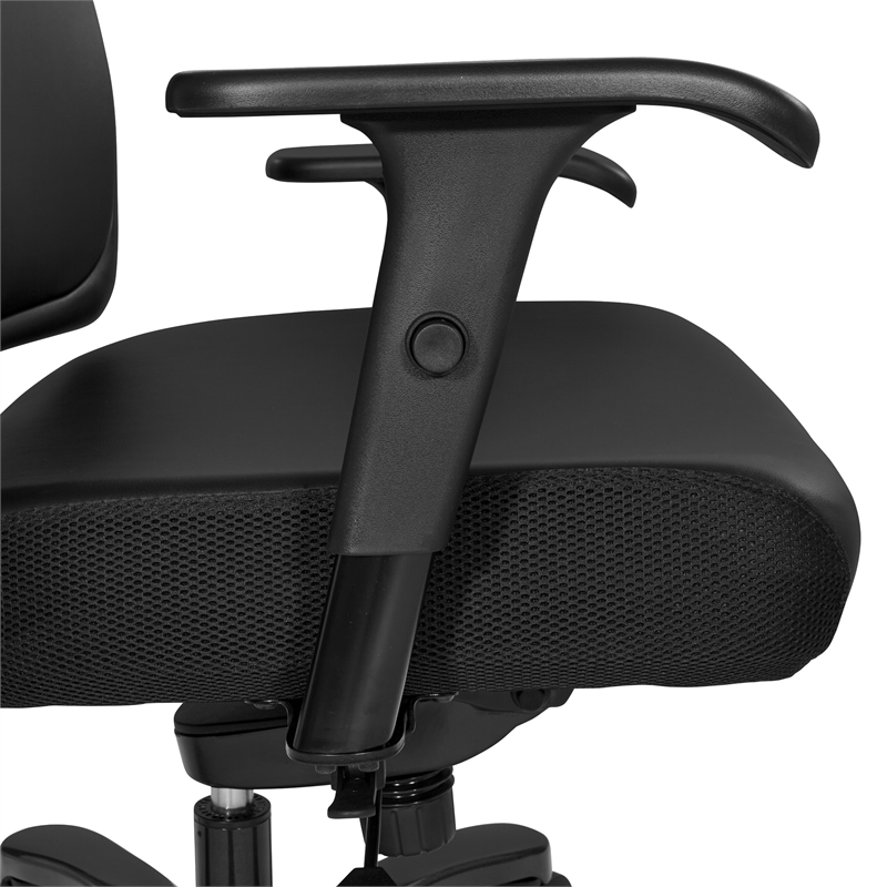 Scranton & Co Big & Tall Ergonomic Office Chair in Black Fabric
