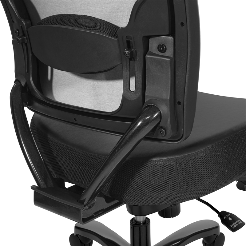 Scranton & Co Big & Tall Ergonomic Office Chair in Black Fabric