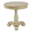 Scranton & Co Antique Celedon Round Accent Table in Hand Painted Beige Wood