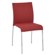 Scranton & Co Cranapple Red Fabric Stacking Chair 4-Pack with Chrome Legs