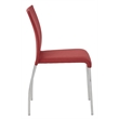 Scranton & Co Cranapple Red Fabric Stacking Chair 4-Pack with Chrome Legs