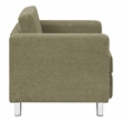 Scranton & Co Sea Green Fabric Club Armchair with Chrome Finished Legs