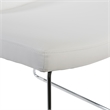Scranton & Co White Faux Leather Lounge Chair with Chrome Sled Base