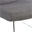 Scranton & Co Charcoal Fabric Lounge Chair with Chrome Sled Base