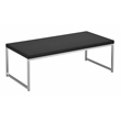 Scranton & Co Black Wood Veneer Coffee Table with Chrome Steel Base