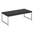 Scranton & Co Black Wood Veneer Coffee Table with Chrome Steel Base