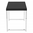 Scranton & Co Black Wood Top End Table with Chrome Metal Legs