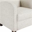 Scranton & Co Club Chair & Ottoman Set in Quartz Off White Fabric