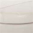 Scranton & Co Cream Faux Leather Storage Ottoman with Bronze Nailhead Trim