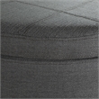 Scranton & Co Charcoal Fabric Storage Ottoman with Antique Bronze Nailhead Trim