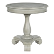 Scranton & Co Hand Painted Round Accent Table in Antique Gray Stone Wood Finish
