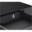 Scranton & Co Black Gloss Desk with Gold Frame and 3 Drawers