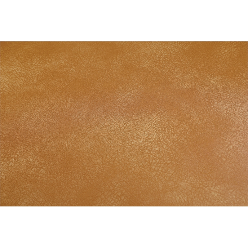 Scranton & Co Sand Brown Faux Leather Accent Chair with Black Stitch