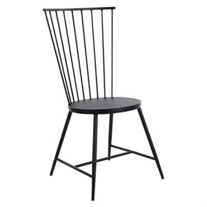 Scranton & Co Metal Dining Chair in Black with All-Metal Construction