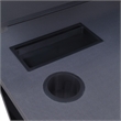 Scranton & Co Black and Carbon Gaming Desk with RGB LED and Power Hub