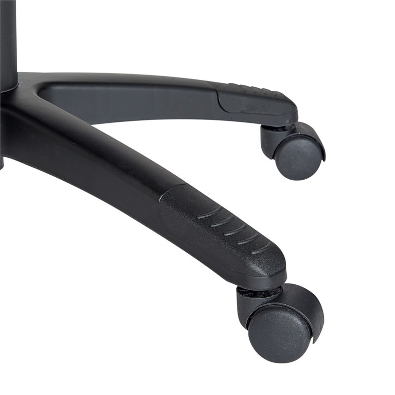 Scranton & Co Black Faux Leather Gaming Chair with Gray Accents & Lumbar Support
