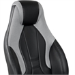 Scranton & Co Black Faux Leather Gaming Chair with Gray Accents & Lumbar Support