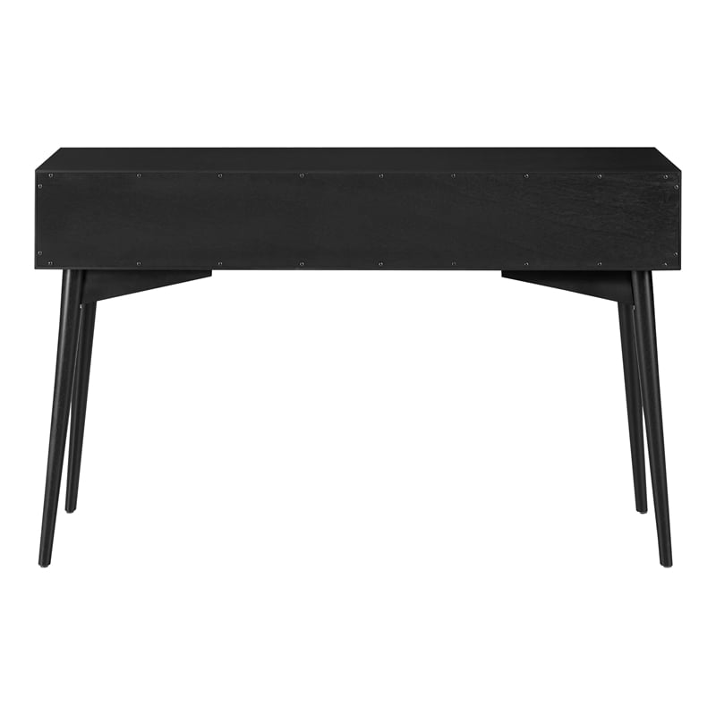 Scranton & Co Mid-Century Modern Console Table in Black Engineered Wood