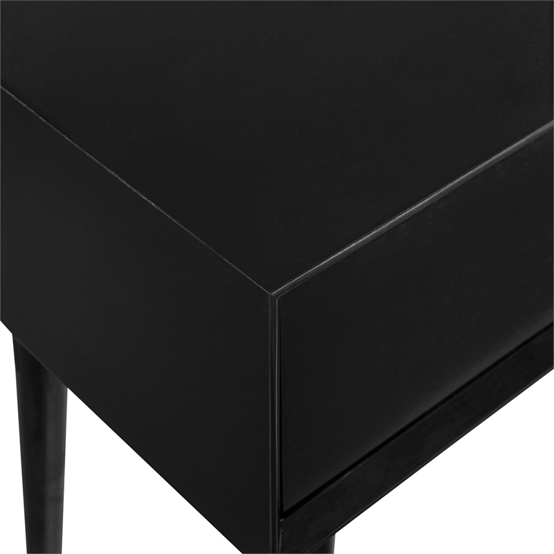 Scranton & Co Mid-Century Modern Console Table in Black Engineered Wood