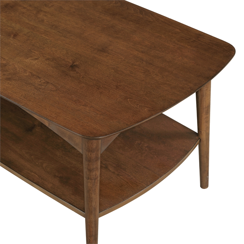 Scranton & Co Mid-Century Modern Coffee Table in Walnut Engineered Wood
