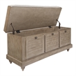 Scranton & Co Coastal Wood Storage Bench in Antique Gray with Louvered Front
