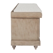 Scranton & Co Coastal Wood Storage Bench in Antique Gray with Louvered Front