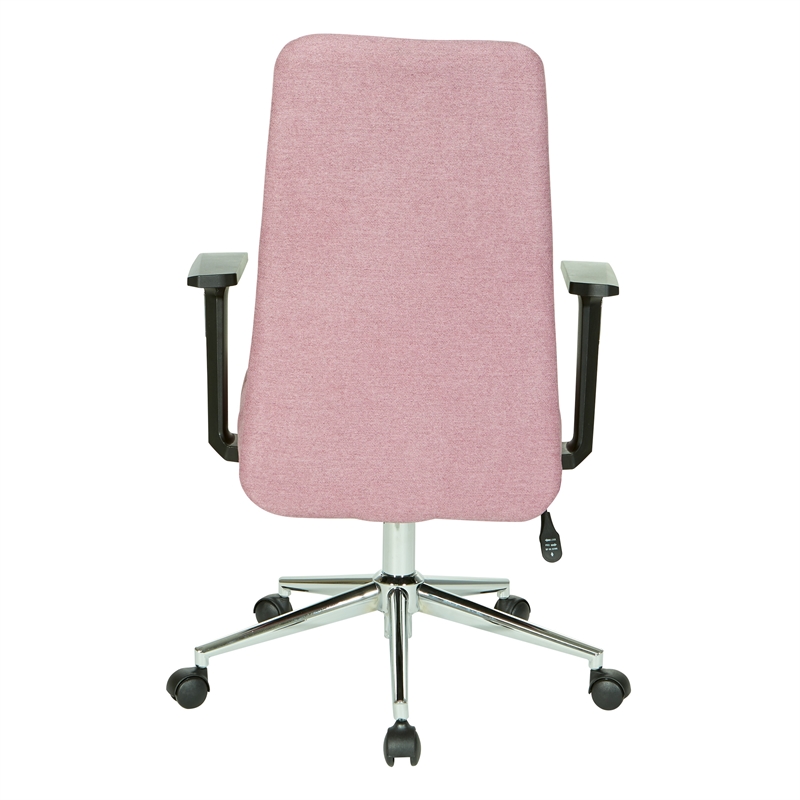 Scranton & Co Mid-Back Office Chair in Orchid Purple Fabric with Chrome Base