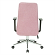 Scranton & Co Mid-Back Office Chair in Orchid Purple Fabric with Chrome Base