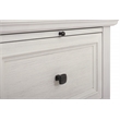 Scranton & Co 2-Drawer Farmhouse Nightstand in Rustic White with Pull-Out Tray