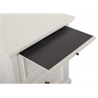 Scranton & Co 2-Drawer Farmhouse Nightstand in Rustic White with Pull-Out Tray