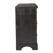 Scranton & Co 6-Drawer Farmhouse Dresser in Rustic Black Mahogany Wood Veneer