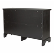 Scranton & Co 6-Drawer Farmhouse Dresser in Rustic Black Mahogany Wood Veneer