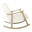 Scranton & Co Mid-Century Rocking Chair in Linen Cream Fabric