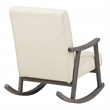 Scranton & Co Mid-Century Rocking Chair in Linen White Fabric